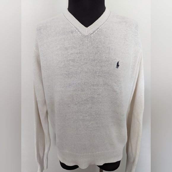 Polo Ralph Lauren men's linen cotton blend summer sweater size large - Picture 1 of 6